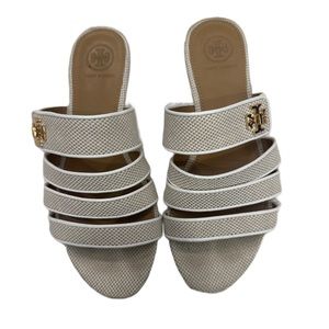 Tory Burch Kira Multi Band Sandals in white/Beige